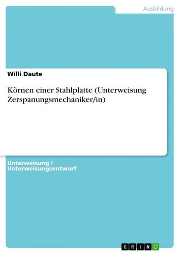 Körnen einer stahlplatte - einer,