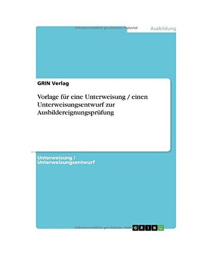 Vorlage für eine - , unterweisung