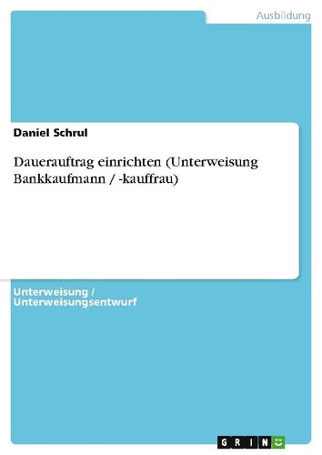 Dauerauftrag einrichten