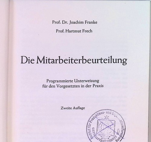 Die mitarbeiterbeurteilung - die,