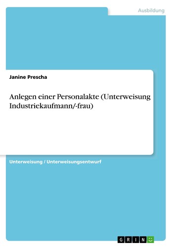Anlegen einer personalakte - einer,