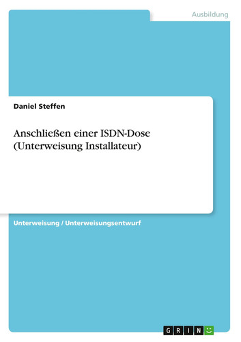 Anschließen einer isdn dose - einer, isdn-dose