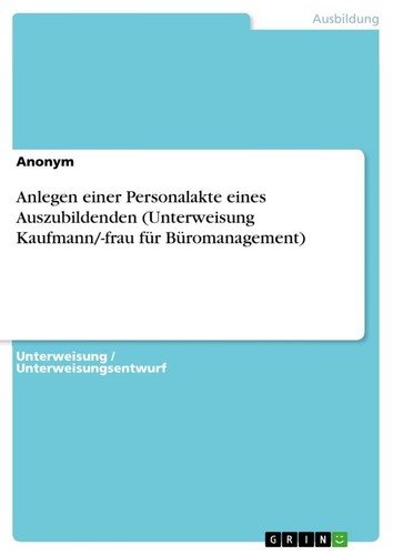 Anlegen einer personalakte - anlegen,