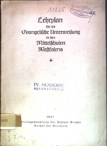 Lehrplan für die evangelische - lehrplan,