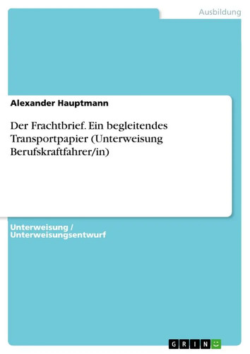 Der frachtbrief ein - der, frachtbrief.