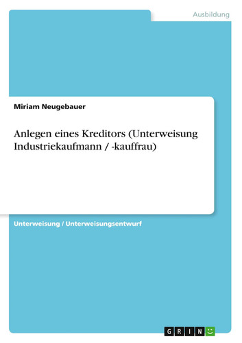 Anlegen eines kreditors - eines,